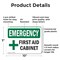Signmission First Aid Cabinet With Symbol, 10 in W x Rectangle, Plastic OS-2PACK-EM-P-710-L-10368 - alternate 8
